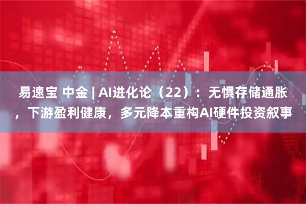 易速宝 中金 | AI进化论（22）：无惧存储通胀，下游盈利健康，多元降本重构AI硬件投资叙事